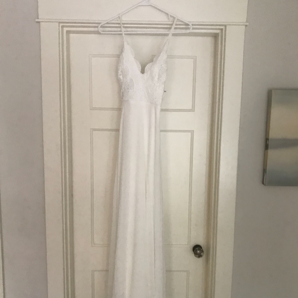 Madalyn White Lace Maxi Dress